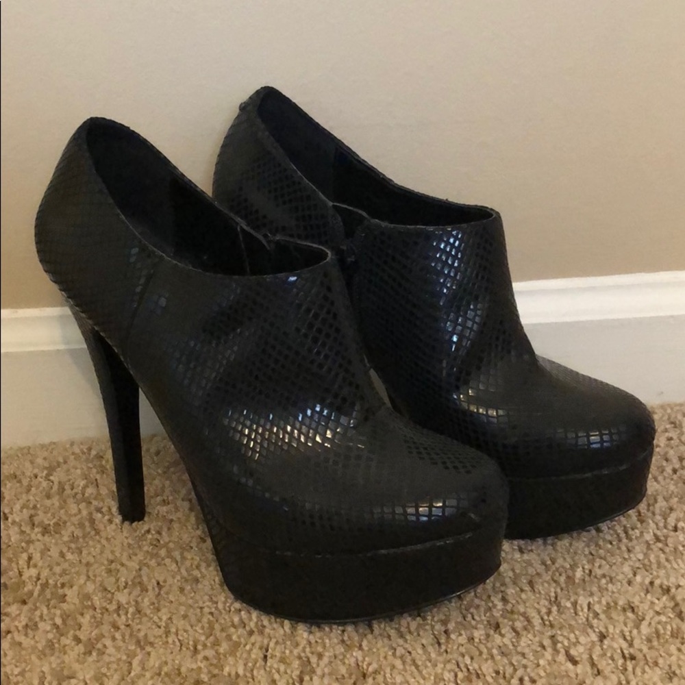 Aldo ankle booties.